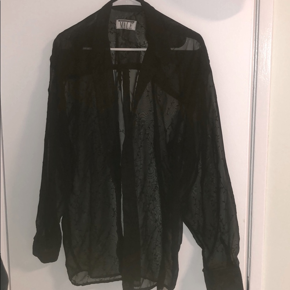 International Male sheer mesh long sleeve
